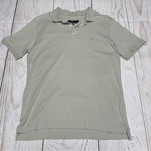 rag & bone Light Gray Taupe Polo Shirt Medium
